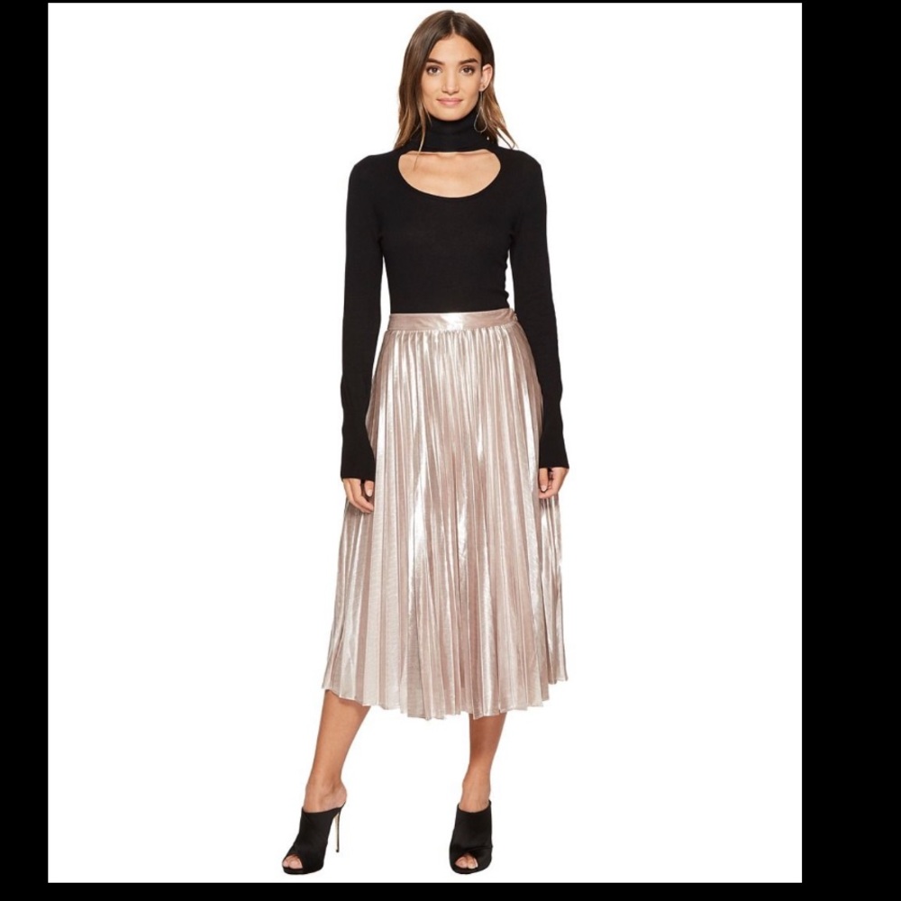 COPY - 1. State metallic pleated skirt flash silver.